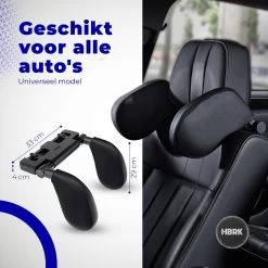 HBRK – Hoofdsteun Auto – Nekkussen – Hoofdkussen Kinderen & Volwassenen – Neksteun – Autokussen – Reiskussen Veiligheid – Verstelbaar – Zwart -Babyproducten 1200x1200 1208
