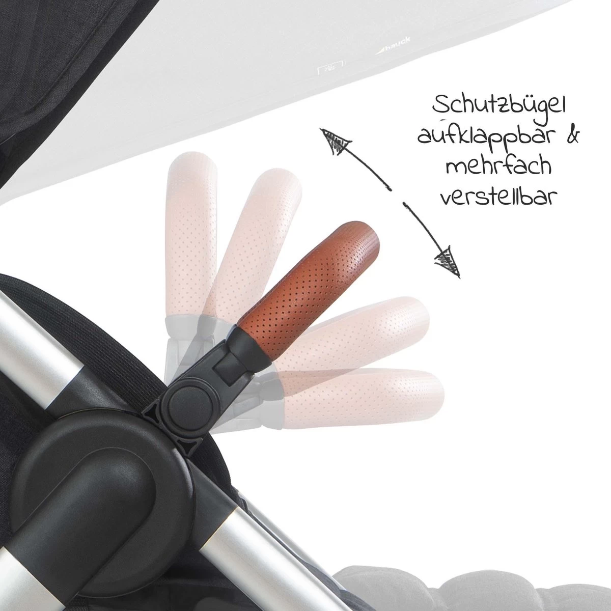 Hauck UpTown Buggy - Met één Hand Opvouwbaar - Zwart 22 Hauck UpTown Buggy - Met één Hand Opvouwbaar - Zwart - Afbeelding 20