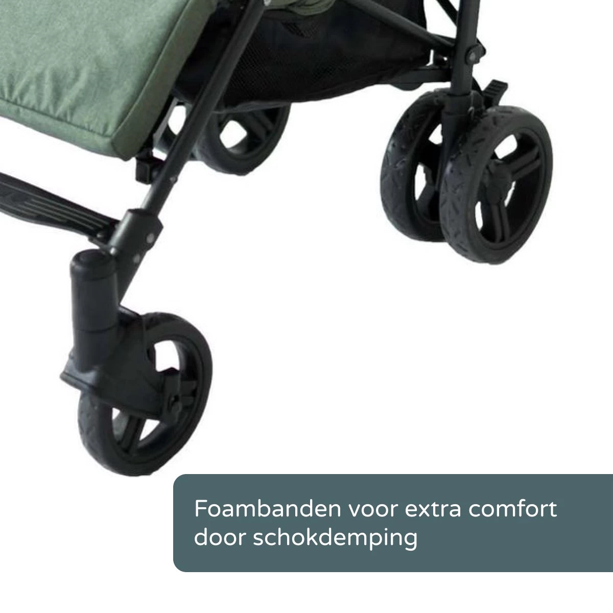 Prénatal Luxe Buggy – Kinderwagen Met Boodschappenmand En Zonneklep - Verstelbare Wandelwagen – Inklapbaar Met 1 Hand - Plooibuggy Groen 14 Prénatal Luxe Buggy – Kinderwagen Met Boodschappenmand En Zonneklep - Verstelbare Wandelwagen – Inklapbaar Met 1 Hand - Plooibuggy Groen - Afbeelding 12