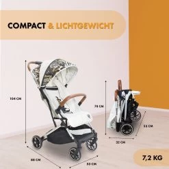 Deryan Luxe Rolo Luxe Lichtgewicht Buggy - Zoo Creme -Babyproducten 1200x1200 1378