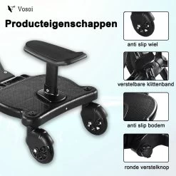 Vosoi - Meerijdplankje - Kinderwagen - Buggy's - Onderweg - Universeel - Verstelbaar - Zitje - Onderweg - 2 Wielen - Kinderwagen Accessoires -Babyproducten 1200x1200 1400