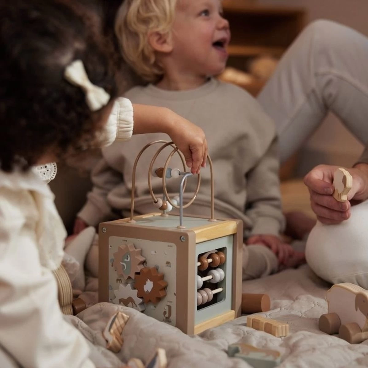 Jollein Houten Activiteitenkubus 15x15x15cm - Farm 10 Jollein Houten Activiteitenkubus 15x15x15cm - Farm - Afbeelding 8