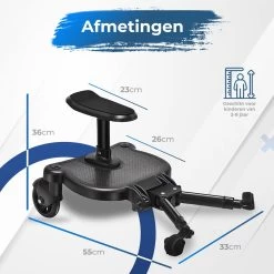 MESC Meerijdplankje Universeel Voor Buggy En Kinderwagen - Meerijdplankje Met Zitje -Babyproducten 1200x1200 1482