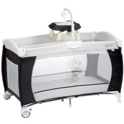 Campingbed BabyGO Sleeper DeLuxe Zwart (incl. Bodemverhoger) -Babyproducten 1200x1200 1611