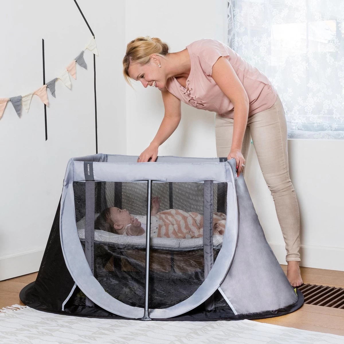 AeroMoov Instant Travel Cot Reisbed - Grey Rock 4 AeroMoov Instant Travel Cot Reisbed - Grey Rock - Afbeelding 2