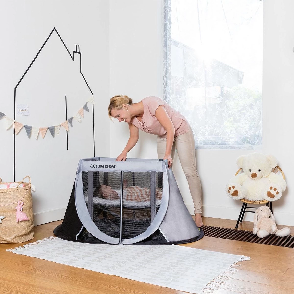 AeroMoov Instant Travel Cot Reisbed - Grey Rock 18 AeroMoov Instant Travel Cot Reisbed - Grey Rock - Afbeelding 16