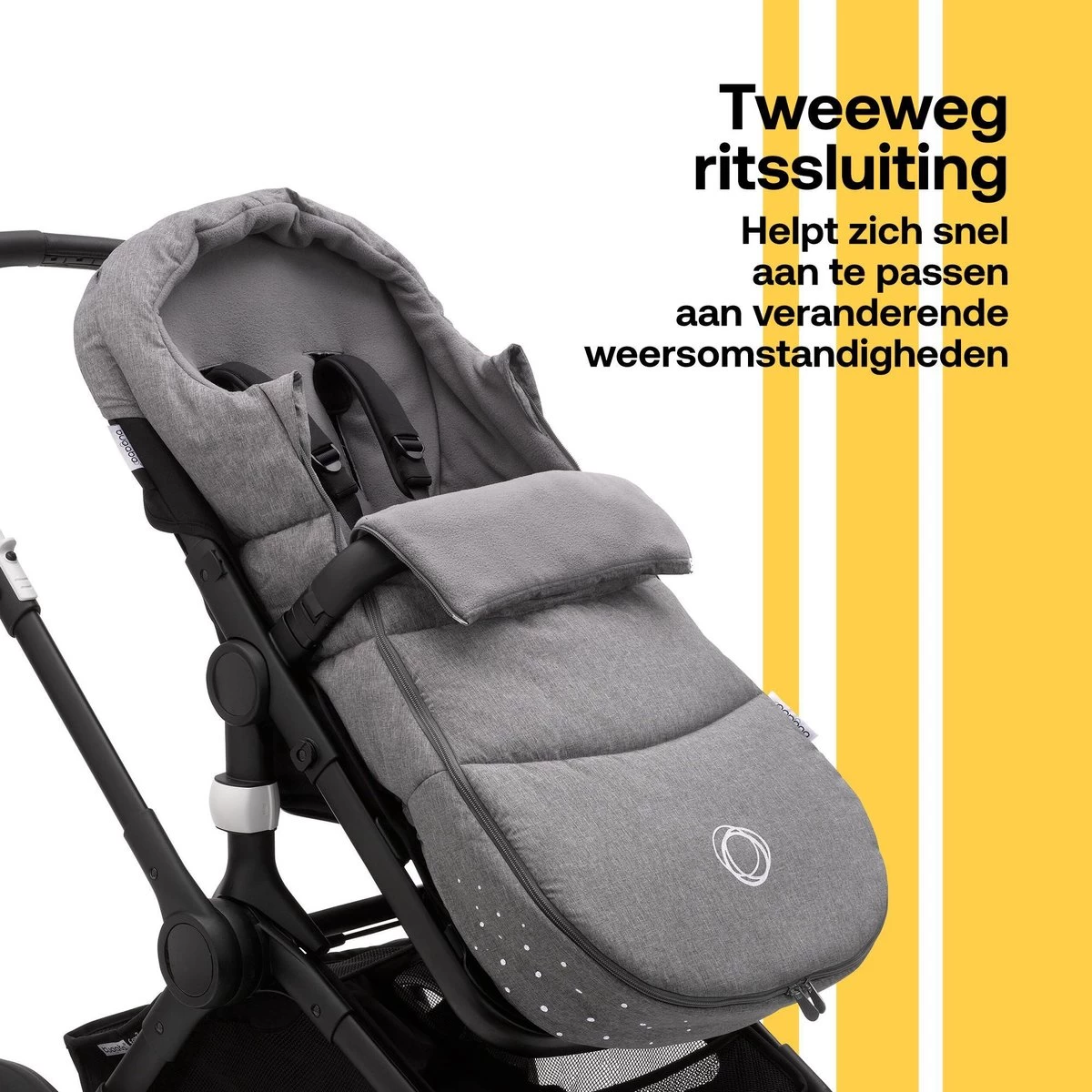Bugaboo Voetenzak Grey Melange 3 Bugaboo Voetenzak Grey Melange