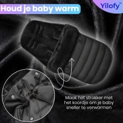 Yilofy Universele Luxe Voetenzak Babywagen & Autostoel Zwart Buggy Kinderwagen Voetzak -Babyproducten 1200x1200 1808