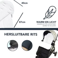 Achaté Voetenzak - Voor Kinderwagen Of Stoeltje – Baby Slaapzak - Autostoel - Wit -Babyproducten 1200x1200 1822