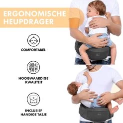 Deryan Pack Basic Luxe Heupdrager - Baby En Peuter Heupzitje - Draagzak Grijs -Babyproducten 1200x1200 1924