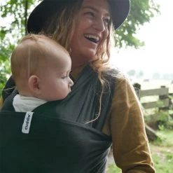 Cuddie Baby Draagdoek - Premium Organic Baby Draagdoek Gemaakt Van Bio Katoen - Newborns Tot 15 Kg - Baby Cadeau - Met Wenskaart - Zwart -Babyproducten 1200x1200 2005