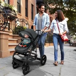 KIDUKU- 3 In 1 Combi-kinderwagen- Antraciet/zwart Buggy Incl. Autostoeltje-regenhoes- Inklapbaar -Babyproducten 1200x1200 2073