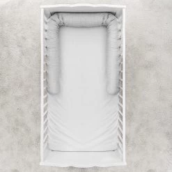 Fillikid Bedbumper 190 X 9 Cm Bedomrander Ledikant - Grijs Wit Stippen -Babyproducten 1200x1200 2334