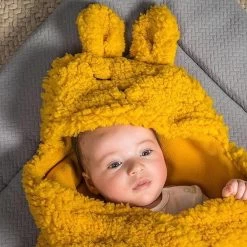 Jollein Wikkeldeken Bunny 100x105cm - Mustard -Babyproducten 1200x1200 2493