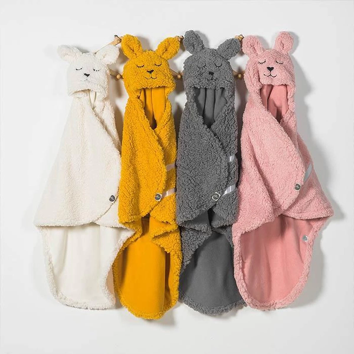 Jollein Wikkeldeken Bunny 100x105cm - Storm Grey 15 Jollein Wikkeldeken Bunny 100x105cm - Storm Grey - Afbeelding 13