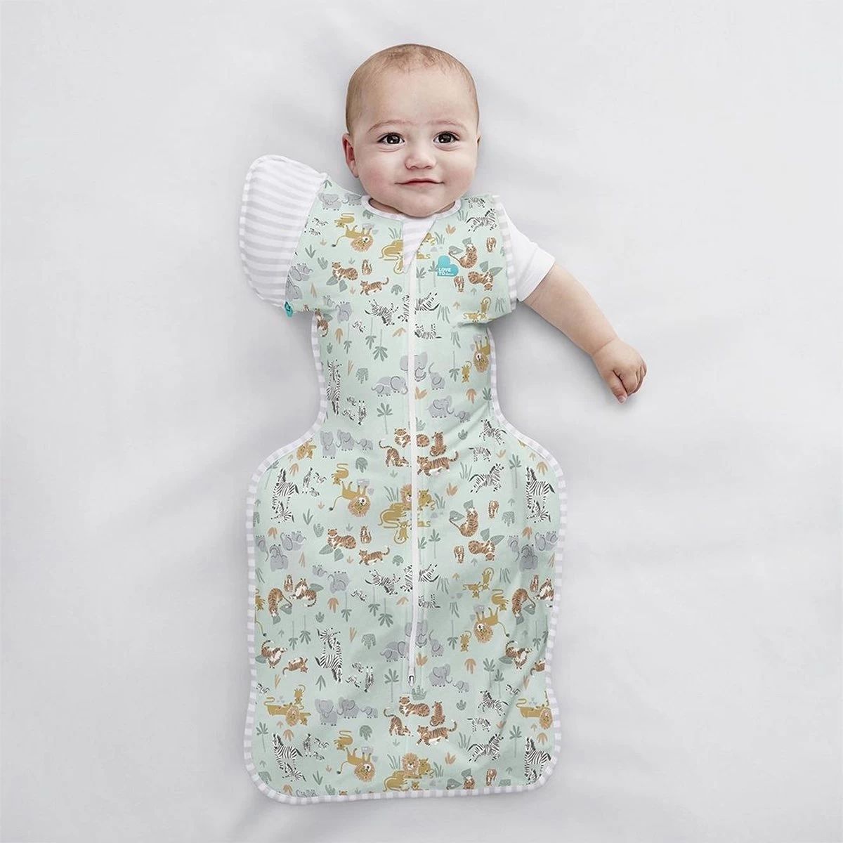 Love To Dream™ Babyslaapzak Swaddle Up™ - Inbakeren Afbouwen - Baby 6-9 Maanden - 8.5-11 Kg - All Season - Safari 4 Love To Dream™ Babyslaapzak Swaddle Up™ - Inbakeren Afbouwen - Baby 6-9 Maanden - 8.5-11 Kg - All Season - Safari - Afbeelding 2