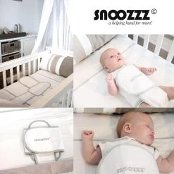 Snoozzz Slaapwikkel Regular - Baby Slaaphulp - Voorkomt Voorkeurshouding - Geschikt Voor Wieg En Ledikant - 0+ Maanden - Wit/Grijs - 180 X 50 Cm -Babyproducten 1200x1200 2601