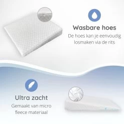Reflux Kussen RECHT – Hellend Kussen – Matrasverhoger – Wigkussen – Zwangerschapskussen – Zijslaapkussen – Slaapkussen Baby – Voedingskussen – Hoofdkussen Baby – Anti Reflux – Verhogend Kussen Baby – Kraamcadeau – Cadeautip -Babyproducten 1200x1200 2617