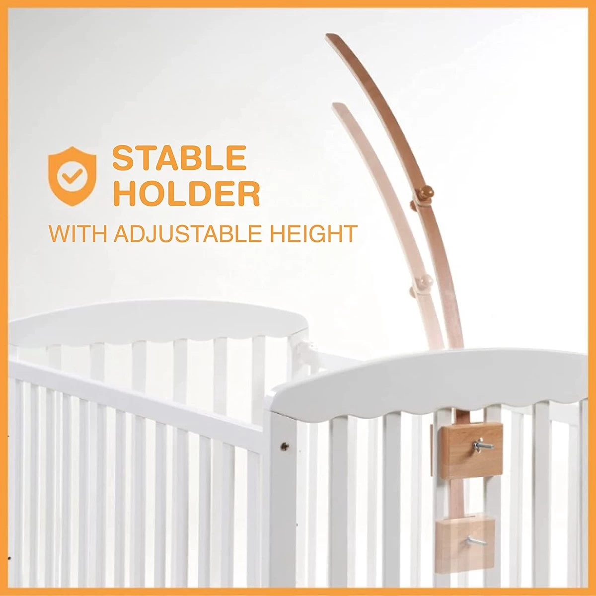 Mobielhouder Hout I Ontworpen In Duitsland I Mobielhouder Luiertafel, Box Of Babybed I De Mobielhouder, Mobielbevestiging Van Hout I Montage Zonder Gereedschap I Extra Hoog 70cm 6 Mobielhouder Hout I Ontworpen In Duitsland I Mobielhouder Luiertafel, Box Of Babybed I De Mobielhouder, Mobielbevestiging Van Hout I Montage Zonder Gereedschap I Extra Hoog 70cm - Afbeelding 4