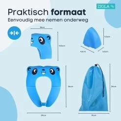 Zigla - WC Verkleiner - Kinder WC Bril - Opvouwbaar - Licht Ontwerp - Hygiënisch Voor Onderweg - WC Bril Voor Zindelijkheidstraining - Makkelijk Mee Te Nemen - Gratis Tasje Bijgeleverd - -Babyproducten 1200x1200 2760