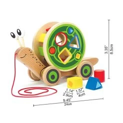 Hape Houten Walk-A-Long Slak Trekdier -Babyproducten 1200x1200 285