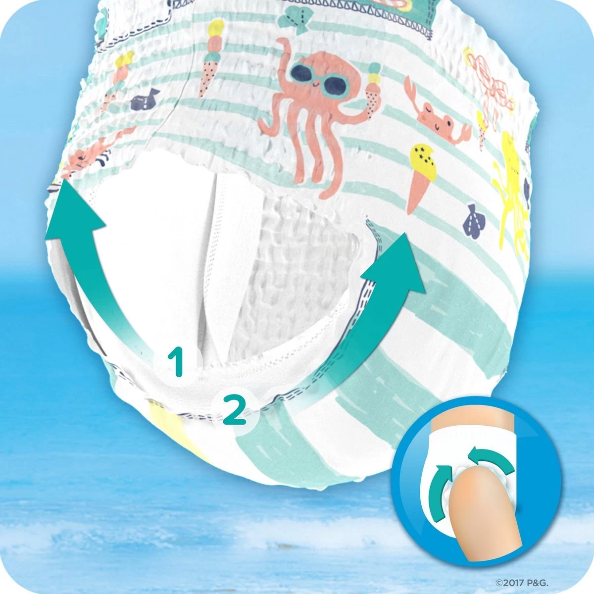 Pampers® Pampers Splashers Wegwerpbare Zwemluiers - Maat 5-6 (14+ Kg) - 30 Stuks - Voordeelverpakking 5 Pampers® Pampers Splashers Wegwerpbare Zwemluiers - Maat 5-6 (14+ Kg) - 30 Stuks - Voordeelverpakking - Afbeelding 3