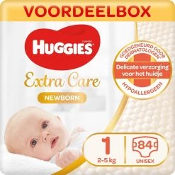 Huggies Luiers - Maat 1 (2 Tot 5 Kg) - 168 (8x21) Stuks - Newborn - Voordeelverpakking -Babyproducten 1200x1200 2927