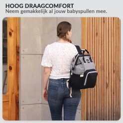 Buxibo Luier- En Verzorgingstas Inclusief USB Oplaadstation - Baby Rug Tas Met Isoleervak - Diaper Backpack Bag - Reis Rugzak - Grote Capaciteit - 23.8L - Zwart -Babyproducten 1200x1200 307