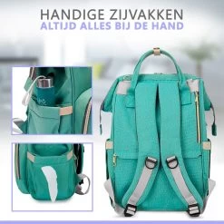 Luiertas Rugzak - Gratis Flessenwarmer En Gratis Kinderwagen Haken - Eindeloos Opbergruimte - Ruime Luiertas - Draaggemak - Mint-groen 9 Luiertas Rugzak - Gratis Flessenwarmer En Gratis Kinderwagen Haken - Eindeloos Opbergruimte - Ruime Luiertas - Draaggemak - Mint-groen -Babyproducten 1200x1200 316