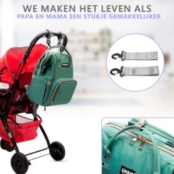 Luiertas Rugzak - Gratis Flessenwarmer En Gratis Kinderwagen Haken - Eindeloos Opbergruimte - Ruime Luiertas - Draaggemak - Mint-groen 11 Luiertas Rugzak - Gratis Flessenwarmer En Gratis Kinderwagen Haken - Eindeloos Opbergruimte - Ruime Luiertas - Draaggemak - Mint-groen -Babyproducten 1200x1200 317