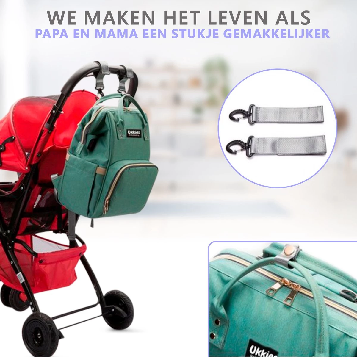 Luiertas Rugzak - Gratis Flessenwarmer En Gratis Kinderwagen Haken - Eindeloos Opbergruimte - Ruime Luiertas - Draaggemak - Mint-groen 7 Luiertas Rugzak - Gratis Flessenwarmer En Gratis Kinderwagen Haken - Eindeloos Opbergruimte - Ruime Luiertas - Draaggemak - Mint-groen - Afbeelding 5