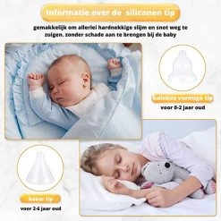 Premium Elektrische Oplaadbare Neus Reiniger Voor Baby En Kinderen - Inclusief Oplader, Handleiding En Batterijen - Hygiënische Neusreiniger - Baby Aspirator - Neuszuiger - Baby Neuspompje - Toetenveger - Baby Neusreiniger - Geel - Neusspoeler -Babyproducten 1200x1200 3200