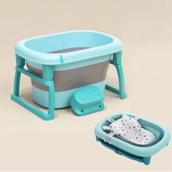 Babybadje - Inklapbaar Bad - Bad Baby - Met Badkruk - Zitbad - Bath Bucket - Opvouwbaar Bad Kinderen - Baby Badje - Opvouwbaar Bad Baby - Opvouwbaar Bad - Baby Badkussen -Babyproducten 1200x1200 3236