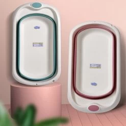 Babybadje - Peuterbadje - Opvouwbaar - Incl. Baby Badkussen - 84 Cm Lang - 0 Tot 3 Jaar - Roze -Babyproducten 1200x1200 3243