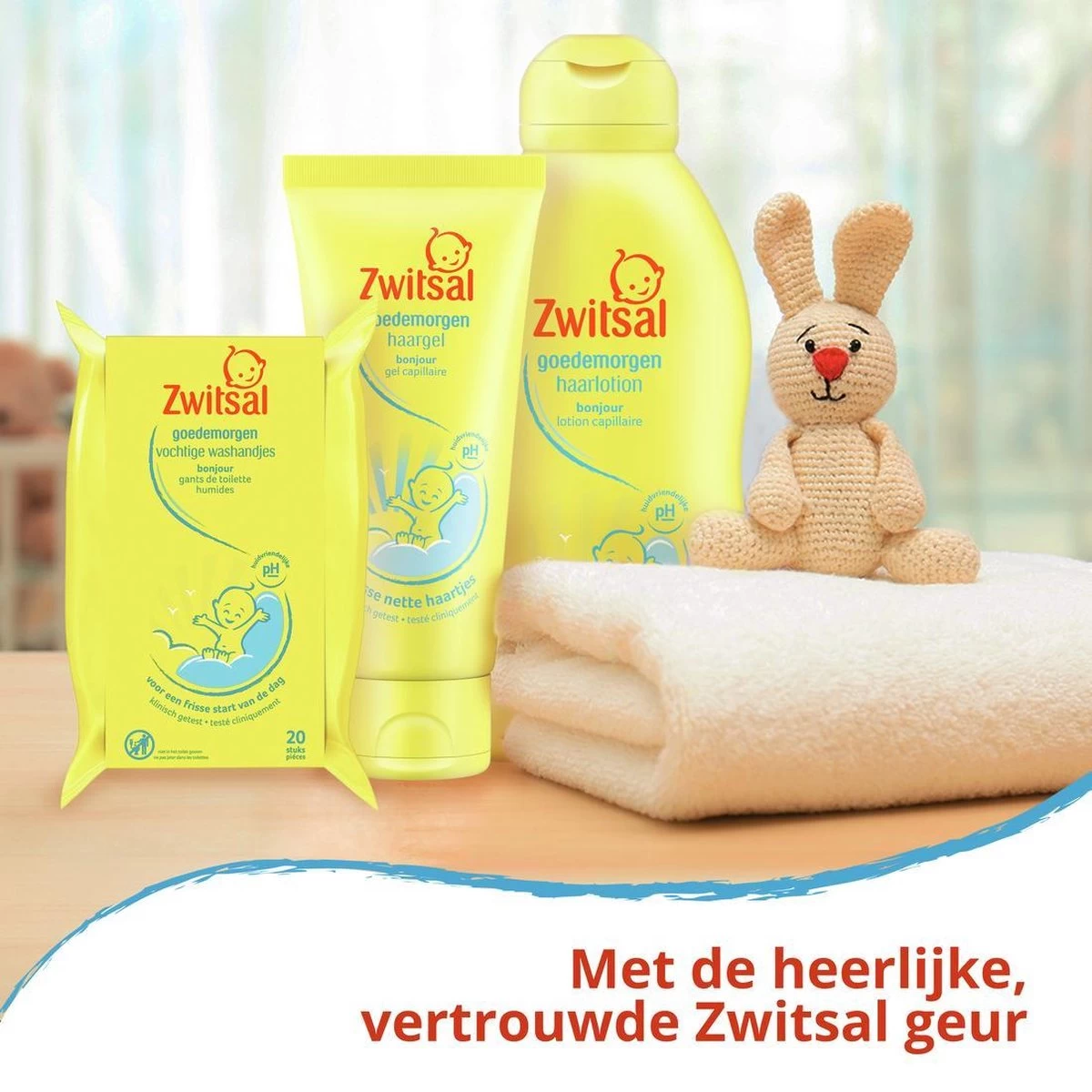 Zwitsal Baby - Washandjes + Haarlotion + Haargel - Combi Pack 6 Zwitsal Baby - Washandjes + Haarlotion + Haargel - Combi Pack - Afbeelding 4