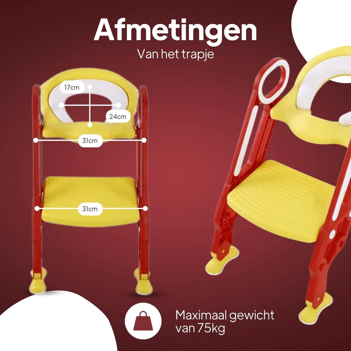 Merkloos Wc Verkleiner Met Trapje - Wc Verkleiner - Toilettrainer - Toiletverkleiner - 2 Tot 7 Jaar 5 Merkloos Wc Verkleiner Met Trapje - Wc Verkleiner - Toilettrainer - Toiletverkleiner - 2 Tot 7 Jaar - Afbeelding 3