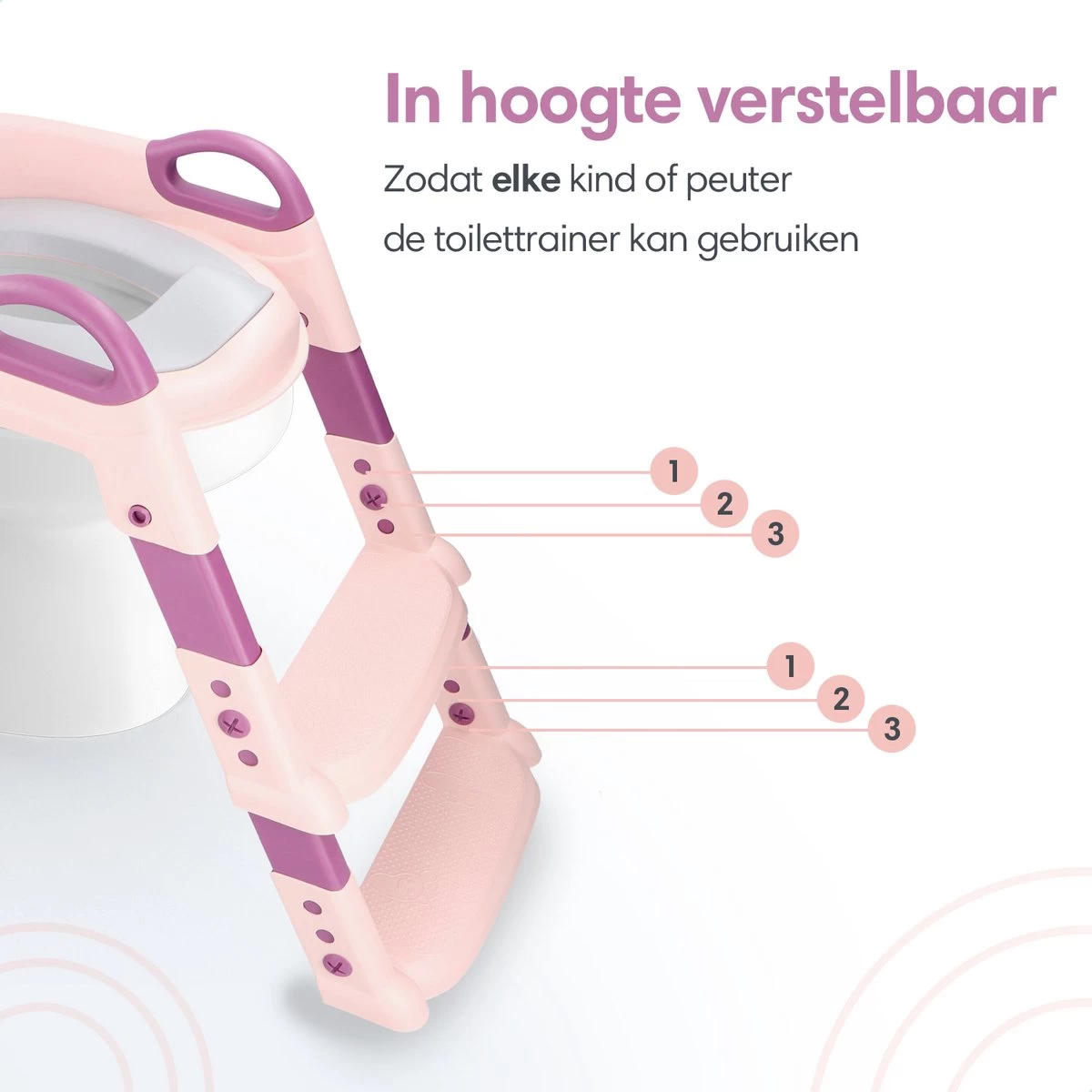 Macx & Macx Toilettrainer Met Trapje - Brilverkleiner Met Handvaten En Opstapje - Opvouwbaar Toilet Bril Zitje - WC Zindelijkheids Training Voor Jongens/Meisjes - Urinoirs Voor Kind/Peuter Van 2 Tot 7 Jaar - Roze 9 Macx & Macx Toilettrainer Met Trapje - Brilverkleiner Met Handvaten En Opstapje - Opvouwbaar Toilet Bril Zitje - WC Zindelijkheids Training Voor Jongens/Meisjes - Urinoirs Voor Kind/Peuter Van 2 Tot 7 Jaar - Roze - Afbeelding 7