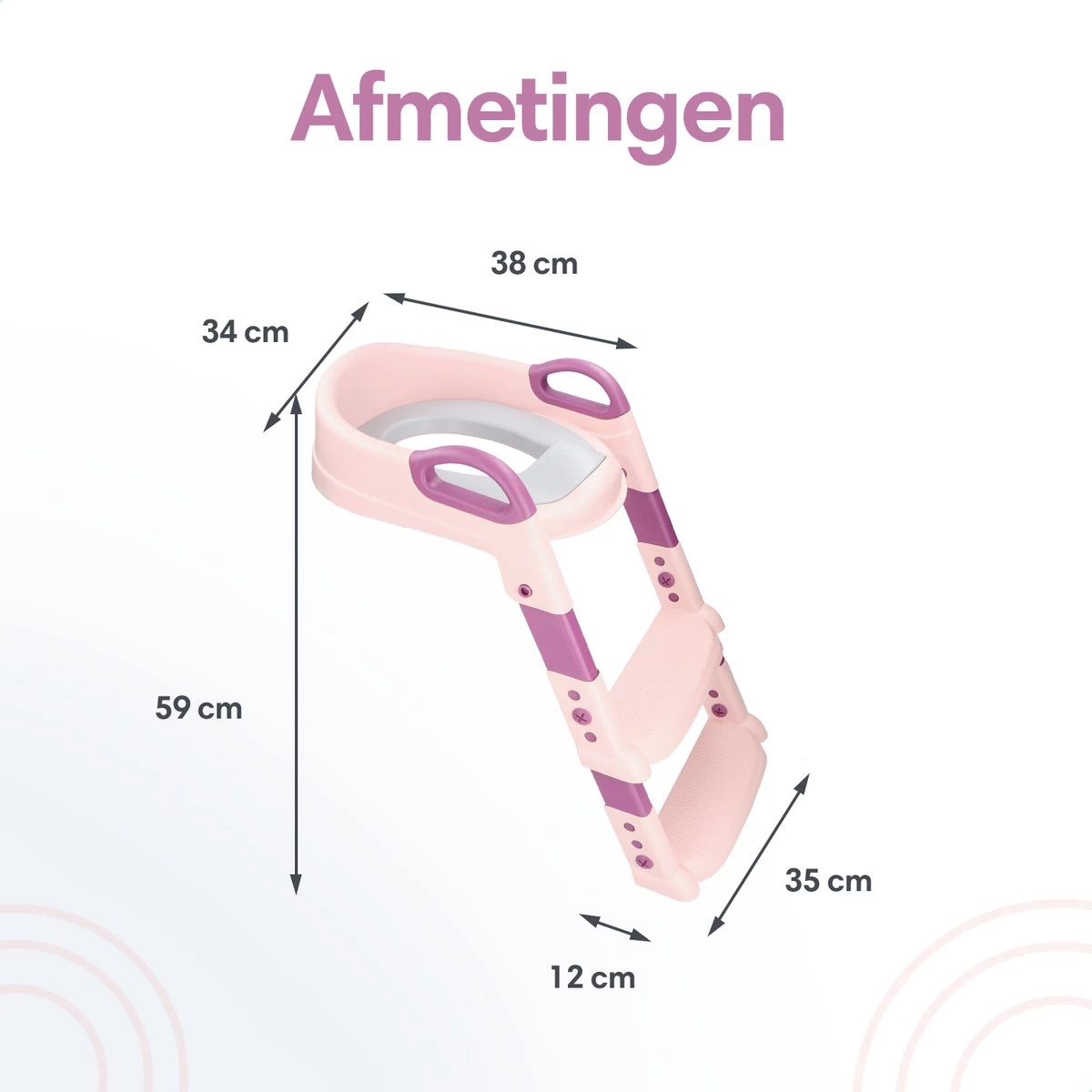 Macx & Macx Toilettrainer Met Trapje - Brilverkleiner Met Handvaten En Opstapje - Opvouwbaar Toilet Bril Zitje - WC Zindelijkheids Training Voor Jongens/Meisjes - Urinoirs Voor Kind/Peuter Van 2 Tot 7 Jaar - Roze 11 Macx & Macx Toilettrainer Met Trapje - Brilverkleiner Met Handvaten En Opstapje - Opvouwbaar Toilet Bril Zitje - WC Zindelijkheids Training Voor Jongens/Meisjes - Urinoirs Voor Kind/Peuter Van 2 Tot 7 Jaar - Roze - Afbeelding 9