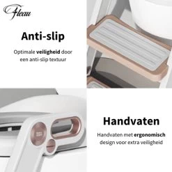 Fleau Luxe WC Verkleiner Met Trapje - Toiletverkleiner - Wit - Brilverkleiner Met Handvaten En Opstapje - Toilettrainer + GRATIS Fleau WC Borstel -Babyproducten 1200x1200 3419