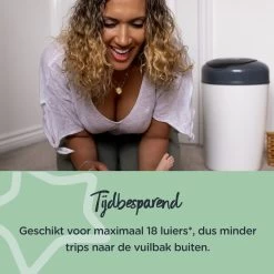 Tommee Tippee Simplee Sangenic Luieremmer, Milieuvriendelijker Systeem, Inclusief 1 Navulcassette Met Duurzaam Geproduceerde Antibacteriële GREENFILM, Grijs -Babyproducten 1200x1200 3448