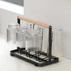 Flessenrek - Droogrek Babyfles - Flessen Rek Baby - Flessendroogrek - Afdruiprek - Afwasrek - Flessenrekje - Lekbak - Égouttoir - Zwart Met Houten Handvat - Vetalo -Babyproducten 1200x1200 3709