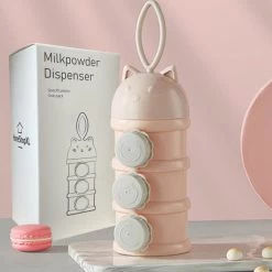 Melkpoedertoren Melkpoeder Toren - Roze - Flesvoedingsaccessoires - Babyvoeding Bewaarbakjes - Doseerdoosjes - Kraam Cadeau - BPA Vrij -Babyproducten 1200x1200 3713