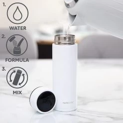 Nûby - RapidCool™ - Maak De Perfecte Flesvoeding Voor Je Baby - Flessenkoeler - Inclusief Melkpoederdispenser En Digitaal Deksel - Wit -Babyproducten 1200x1200 3810