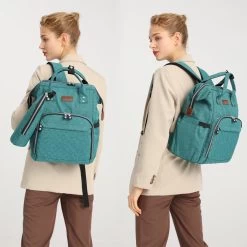 Miss Lulu Luiertas Rugzak - Inclusief Buggy En Kinderwagen Haken - Groen (E6705 GN) -Babyproducten 1200x1200 424