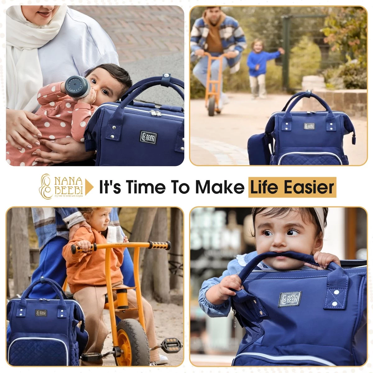 NanaBeebi Luiertas Rugzak Met Verschoonmatje - Blauw - Inclusief Flessenwarmhouder - Kinderwagenhaken En Isoleervak 7 NanaBeebi Luiertas Rugzak Met Verschoonmatje - Blauw - Inclusief Flessenwarmhouder - Kinderwagenhaken En Isoleervak - Afbeelding 5