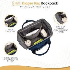 NanaBeebi Luiertas Rugzak Met Verschoonmatje - Blauw - Inclusief Flessenwarmhouder - Kinderwagenhaken En Isoleervak 17 NanaBeebi Luiertas Rugzak Met Verschoonmatje - Blauw - Inclusief Flessenwarmhouder - Kinderwagenhaken En Isoleervak -Babyproducten 1200x1200 457