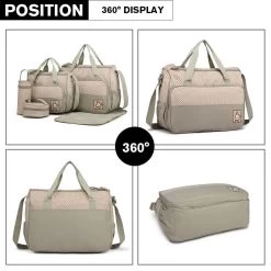 Miss Lulu Luiertas - 5-delige Verzorgingstas Set - Grijs (9026 GY) -Babyproducten 1200x1200 474