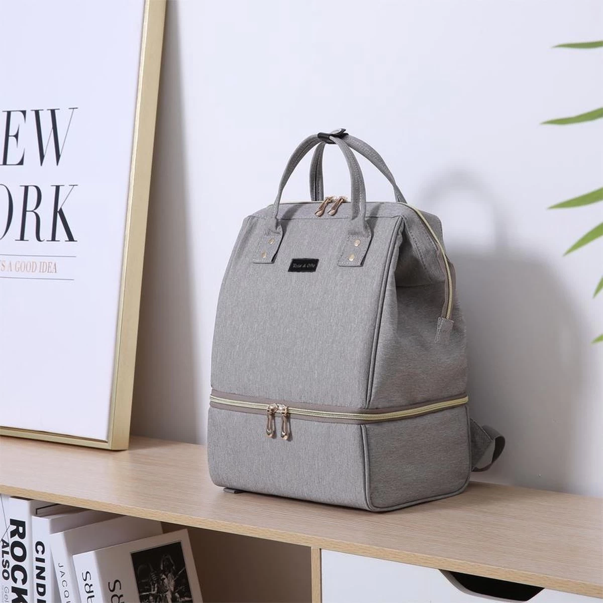 Rose & Ollie Kolftas Rugtas Grijs - Koeltas Moedermelk 8 Rose & Ollie Kolftas Rugtas Grijs - Koeltas Moedermelk - Afbeelding 6