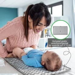 Brisby Slijtvaste Luiertas - Verzorgingstas Groot - Grijs - Inclusief Verschoonmatje - Isoleervakken - Fopspeen Houder - Makkelijk Te Bevestigen Aan De Kinderwagen -Babyproducten 1200x1200 522