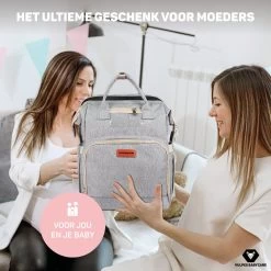 Vulpes BabyCare® Luiertas Rugzak - Luiertassen Met Babybed - Grote Luiertas Met Wieg- Luiertas Verzorgingstas Met Babybedje - Verzorgingsrugzak - Grijs -Babyproducten 1200x1200 528